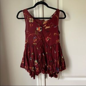 Abercrombie & Fitch V Neck Babydoll Sleeveless Top - Size XS